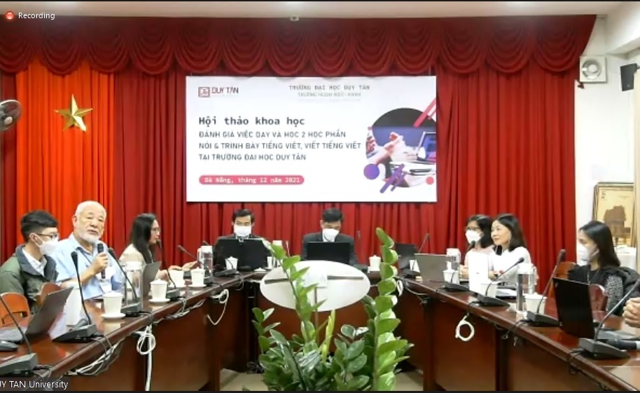 Hội thảo khoa học “Đánh giá việc dạy và học của 2 học phần Nói & Trình bày tiếng Việt và Viết tiếng Việt tại Trường Đại học Duy Tân”
